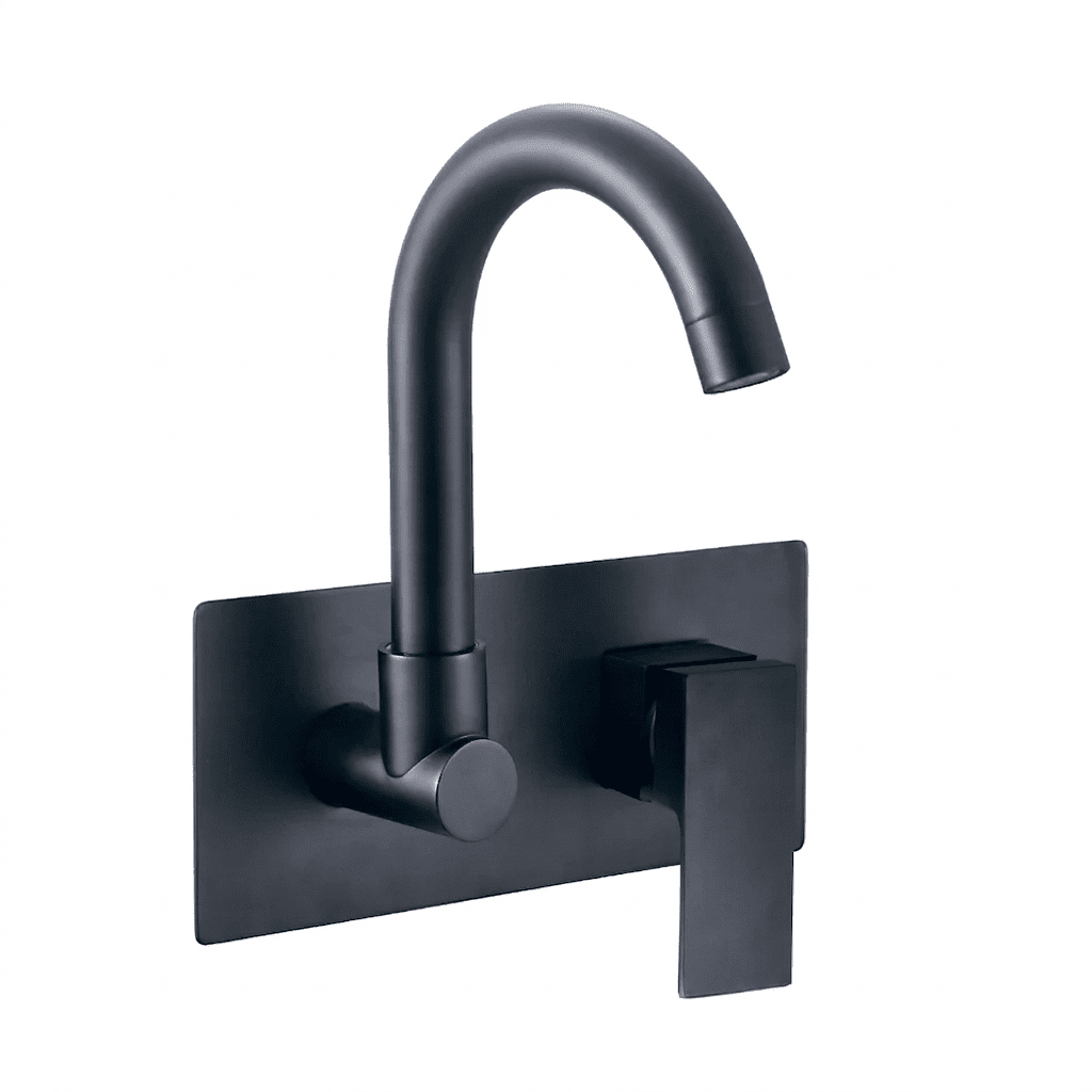 Foto de Grifo Pared Monomando Modelo Square Cisne — CharaTools