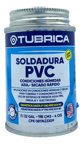 Soldadura para PVC Condiciones Húmedas 1/32 Galón