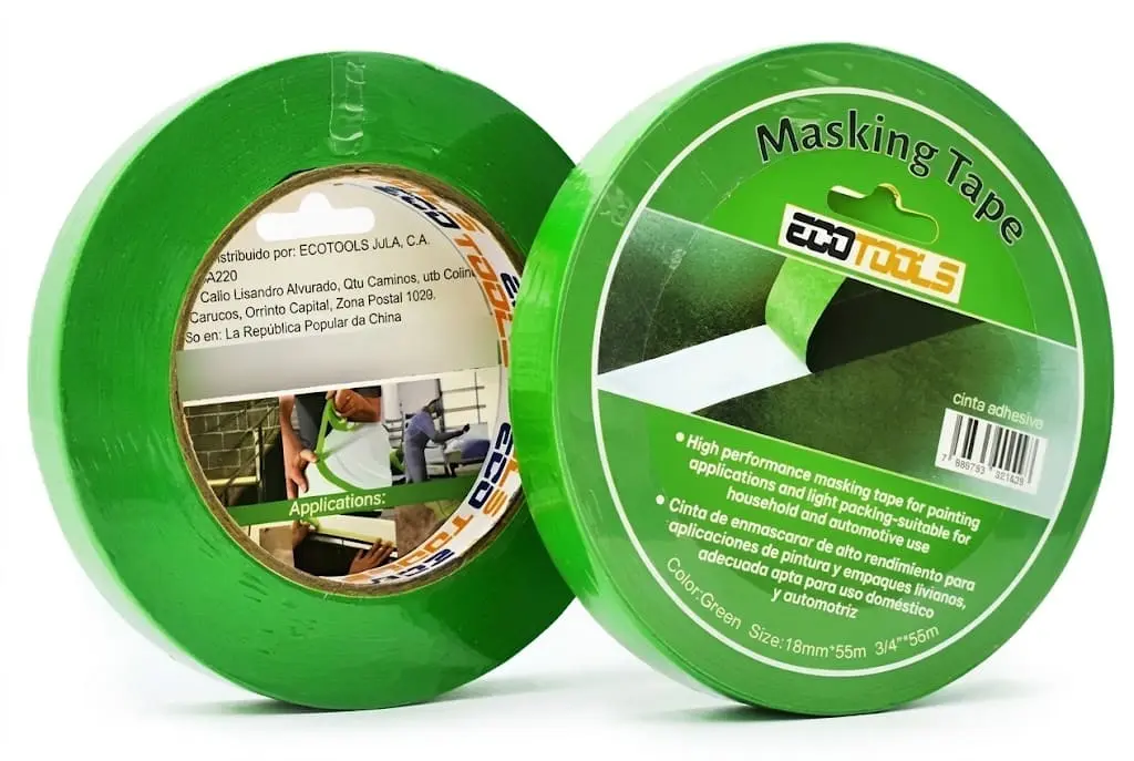 Foto de Cinta Adhesiva para Enmascarar Verde Alta Precisión — CharaTools